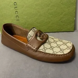 Gucci | Shoes | New Gucci Gg Interlocking Mens Loafer Brown  display picture 3
